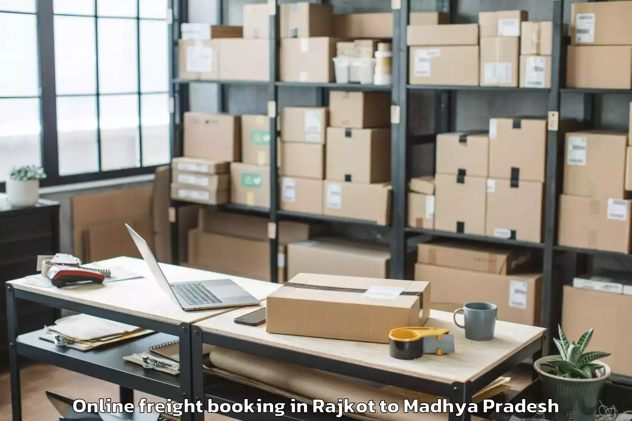 Easy Rajkot to Chhatarpur Online Freight Booking Booking